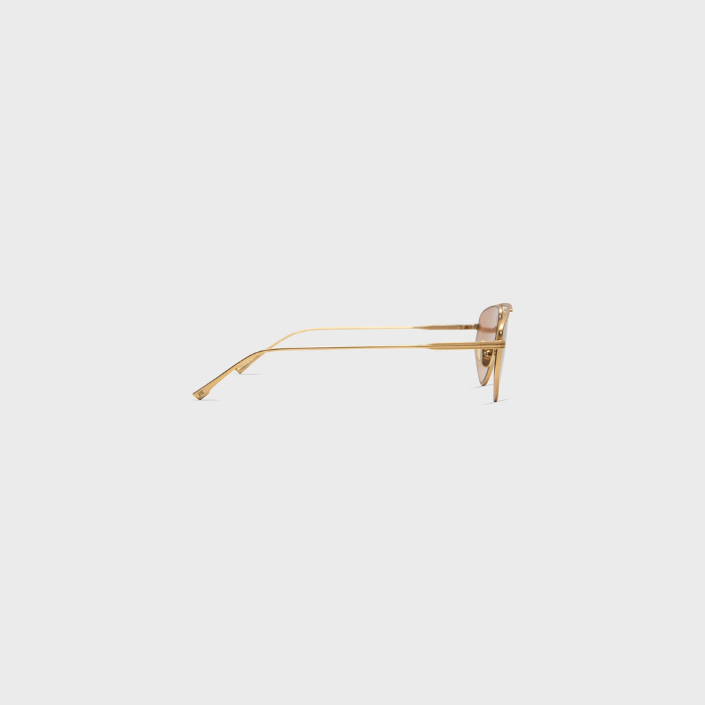 Elisa Johnson Riley Sunglasses - Gold Metal / Amber Lens