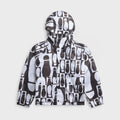 Engineered Garments Foot Print Polyester Pilot Twill Parka - White / Black