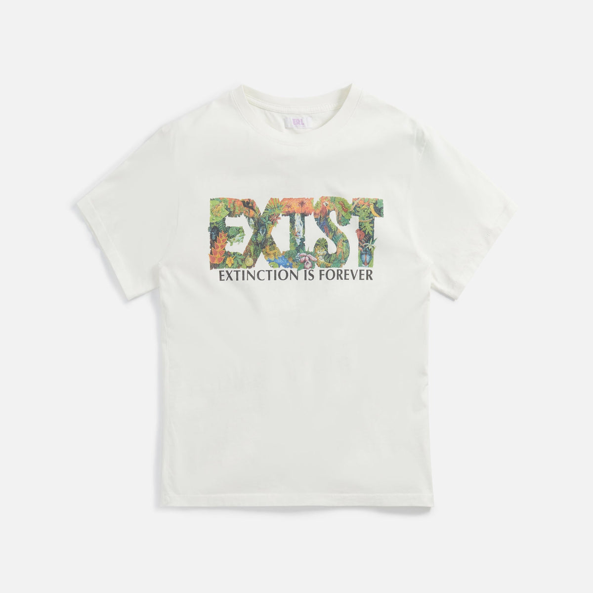 ERL Unisex Exist Print Jersey Tee - White