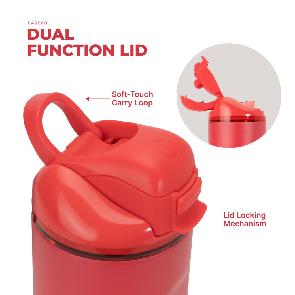 Fruit Punch Ease2o 24oz Dual-Function Lid with Soft-Touch Carry Loop