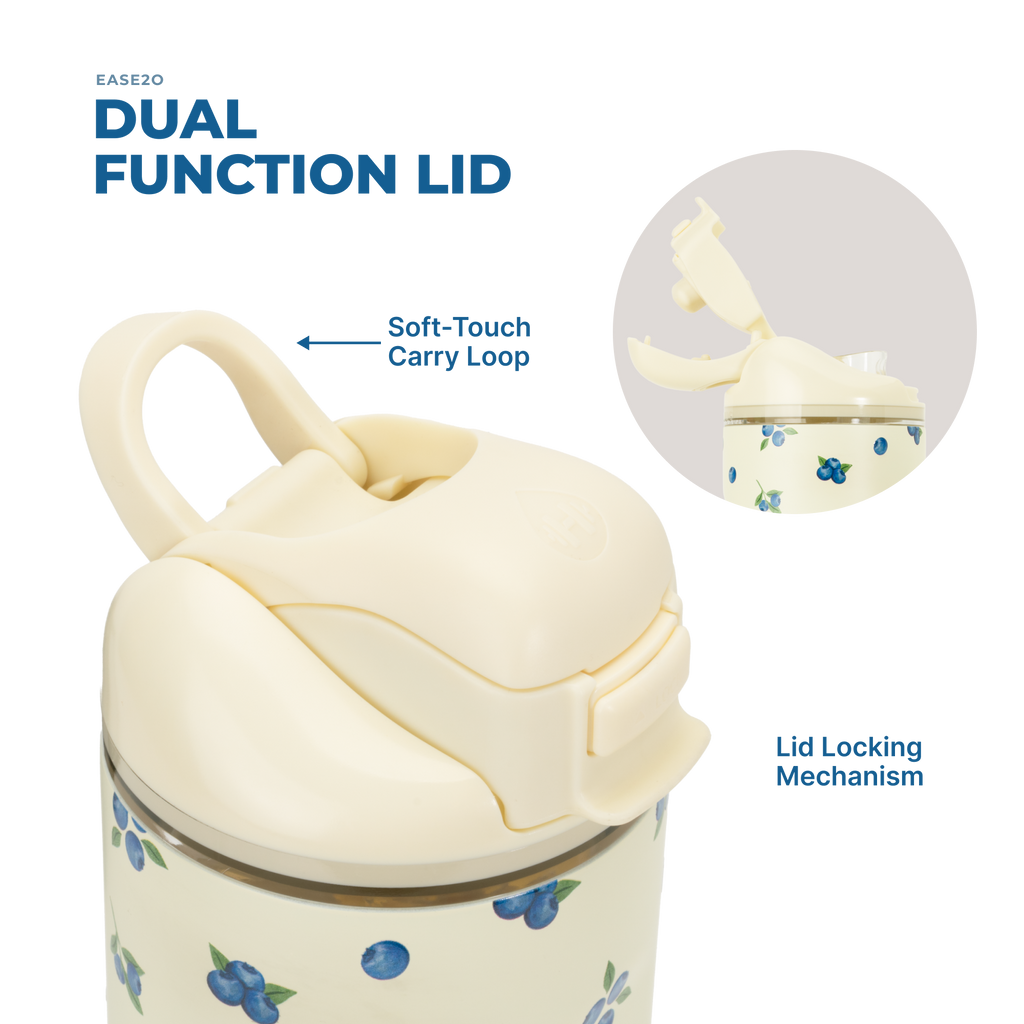 Freshly Pick'd 32oz Ease2o Lid: Soft Straw and Chug Spout Options