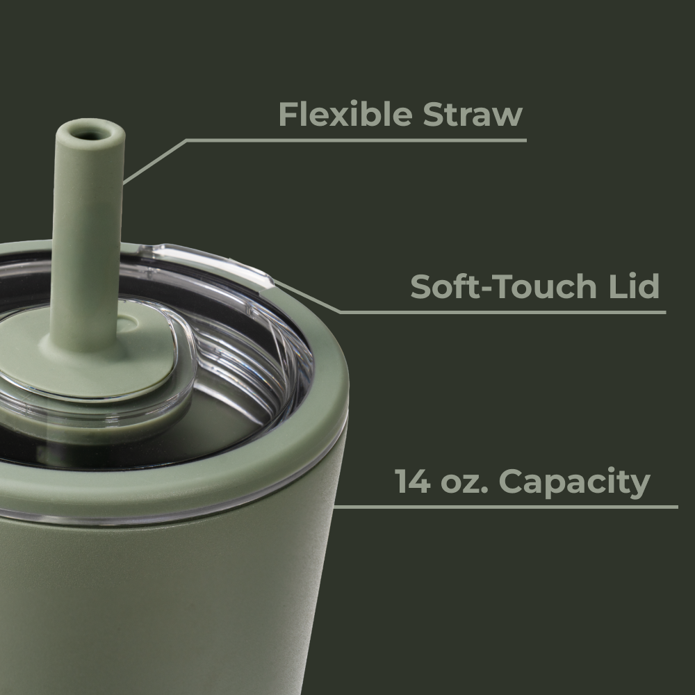 Courtyard Everyday Tumbler 14oz with Flexible Straw and Soft-Touch Lid