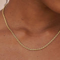 GLD Women Rope Necklace in Yellow Gold - 2mm