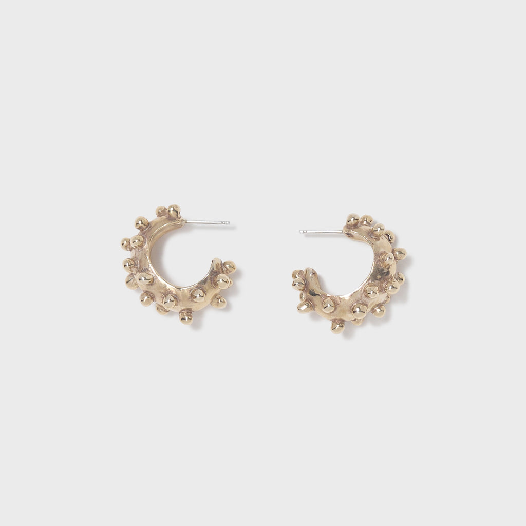 Faris Dotto Hoops - Gold Plated Bronze