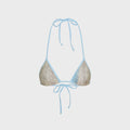 Frankies Bikinis Nick Satin Top - Blue Python