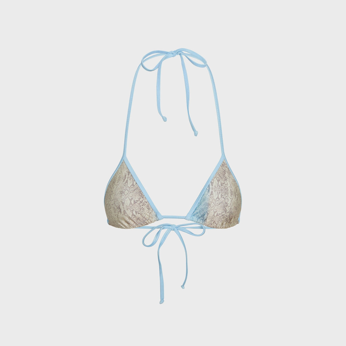 Frankies Bikinis Nick Satin Top - Blue Python