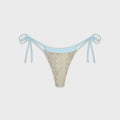 Frankies Bikinis Divine Satin Bottom - Blue Python