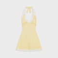 Frankies Bikinis Audrey Satin Dress - Whipped Butter Dottie