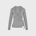 Frankies Bikinis Angel Baby Wrap Knit Sweater - Cloud Cover
