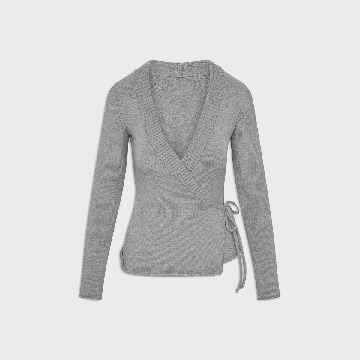 Frankies Bikinis Angel Baby Wrap Knit Sweater - Cloud Cover