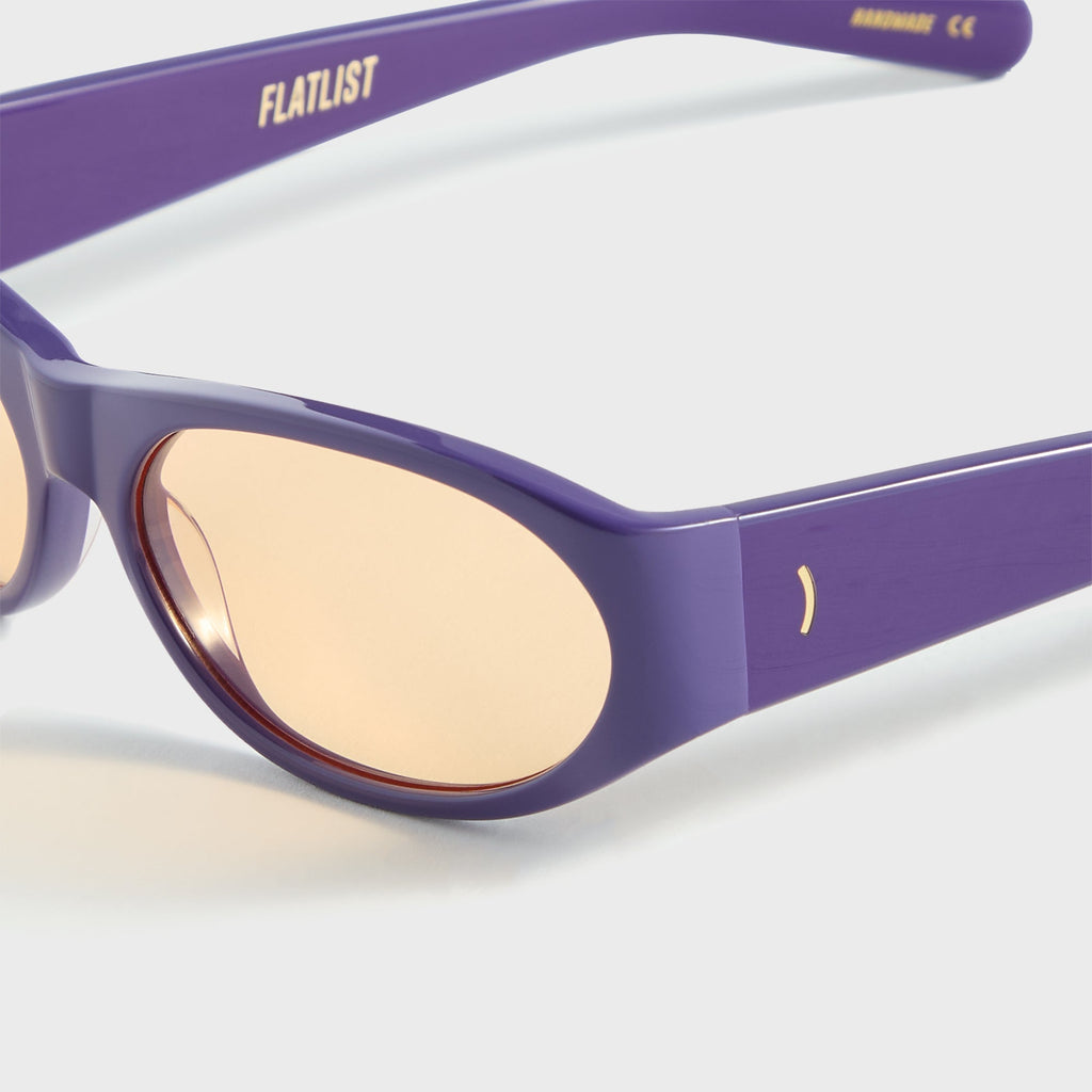 Flatlist Eddie Kyu Sunglasses - Solid Lilac / Orange