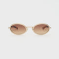 Flatlist Reno - Brushed Light Gold / Classic Havana / Brown Gradient Lens