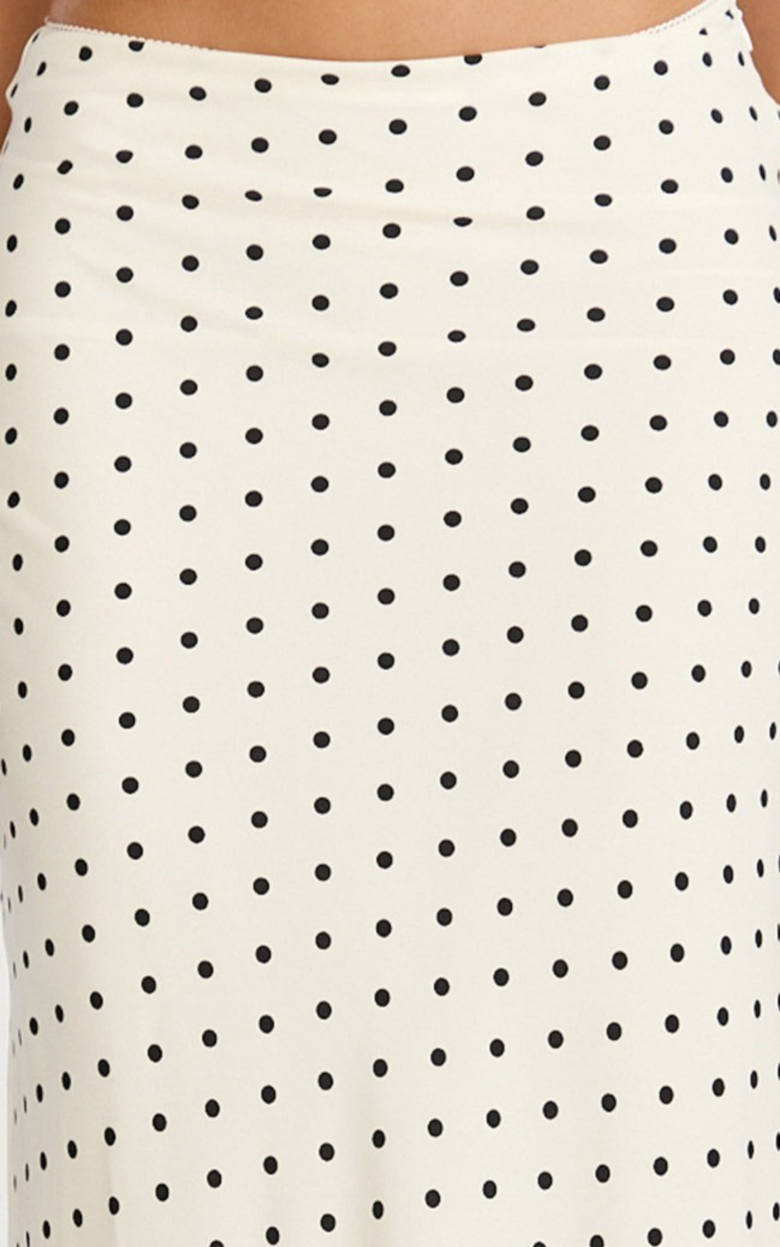 Charlotte Maxi Skirt - Polka Dot Skirt in White & Black Polka Dots