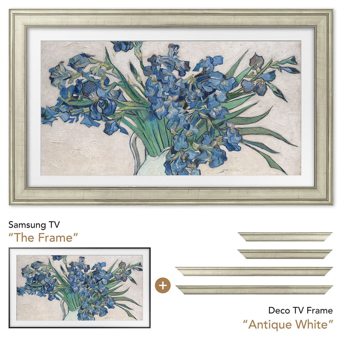 Frame My TV Samsung The Frame  65" Premiere Frame In Antique White - FRM-SF-D5181-65 - image 6