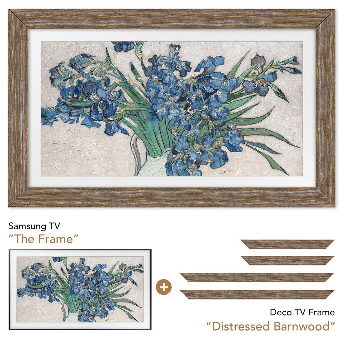 Frame My TV Samsung The Frame  98" Premiere Frame In Distressed Barnwood - FRM-SF-D4130-98-2026 - image 6