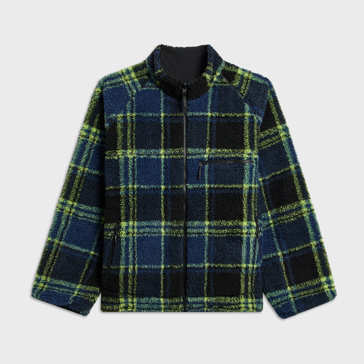 Gramicci Reversible Sherpa Plaid Jacket - Plaid / Black