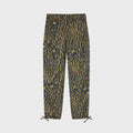 Ganni Printed Stretch Cotton Cargo Pant - Khaki