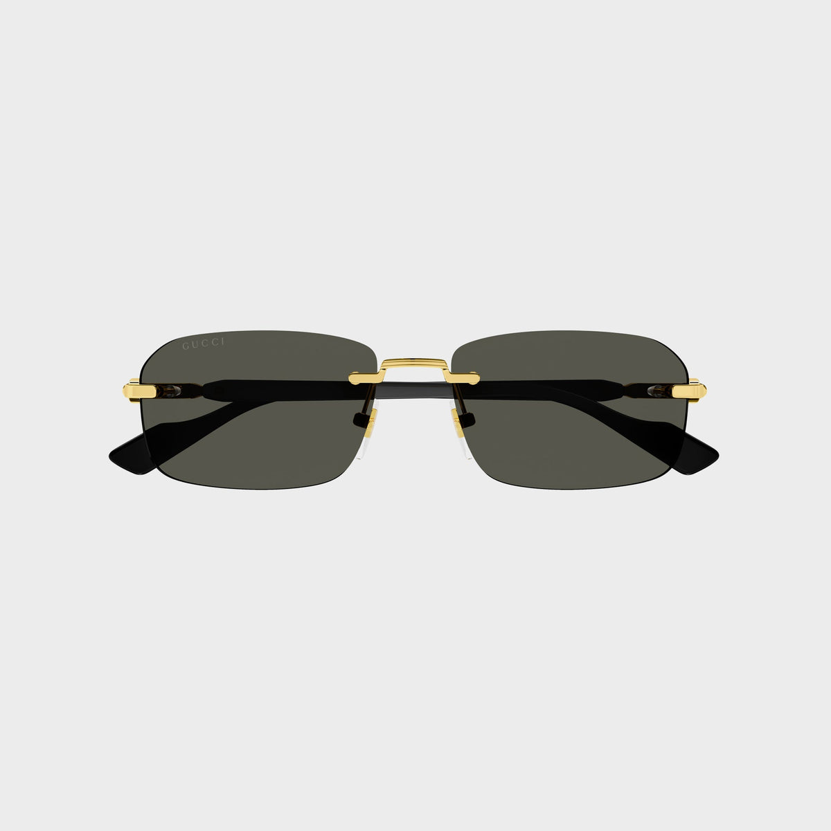 Gucci GG Rectangle Sunglasses - Gold / Black