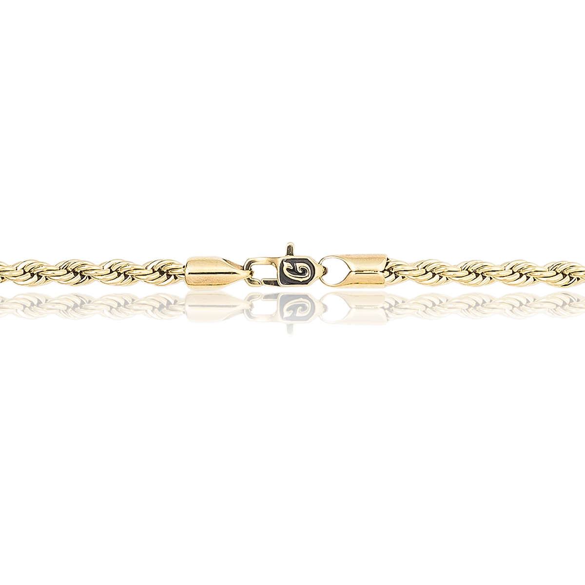 GLD Men Rope Chain in Yellow Gold- 4mm
