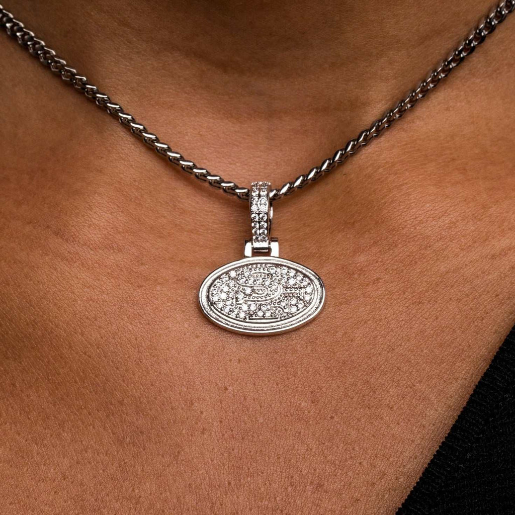 GLD Women San Francisco 49ers Official NFL Micro Logo Pendant - White Gold