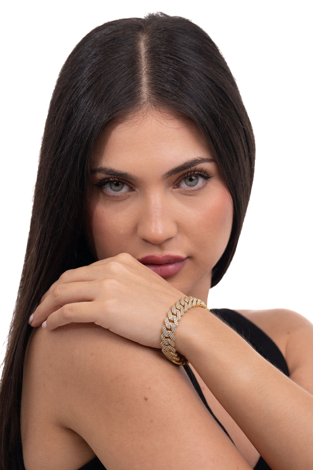 GLD PROMO - WOMEN Nordstrom- Diamond Prong Link Bracelet in Yellow Gold - 12mm