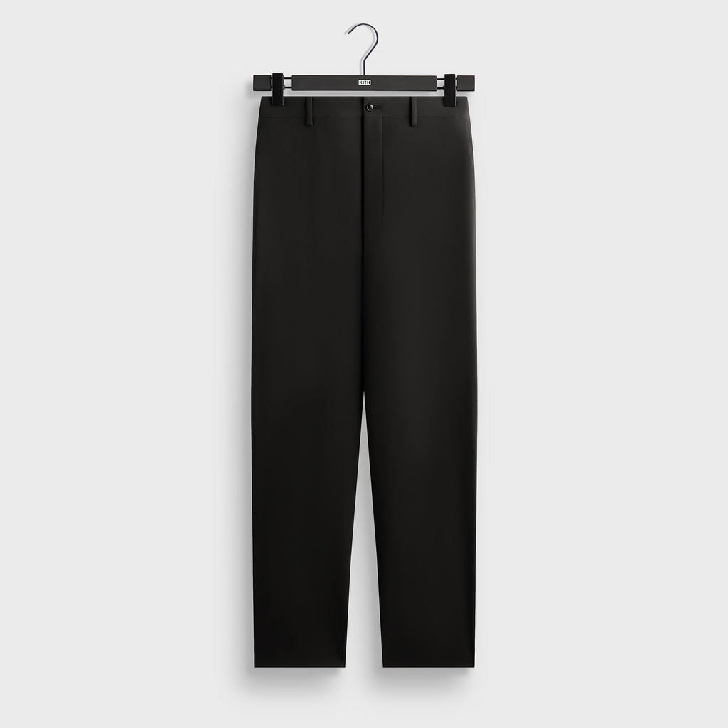 Giorgio Armani &Kin Milano Crepe Flat Front Trouser - Black