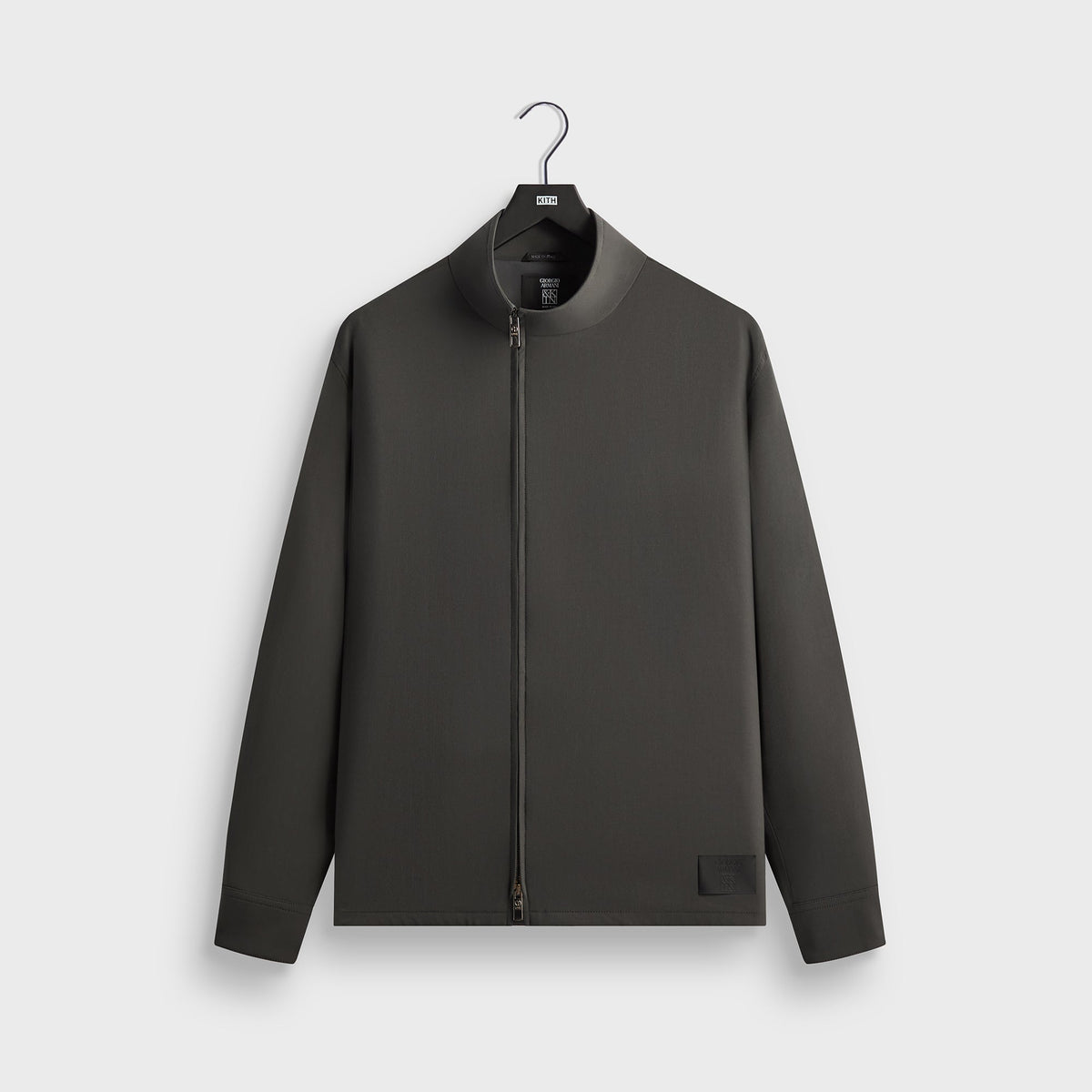 Giorgio Armani &Kin Asymmetrical Zip Front Shirt - Dark Ash