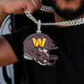 GLD Men Giant Washington Commanders Official NFL Helmet Pendant