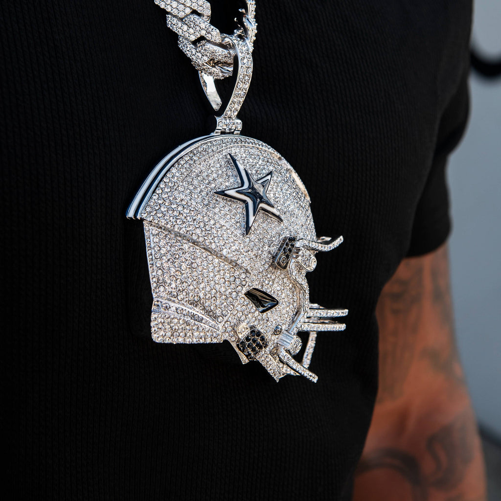 GLD Men Giant Dallas Cowboys Official NFL Helmet Pendant