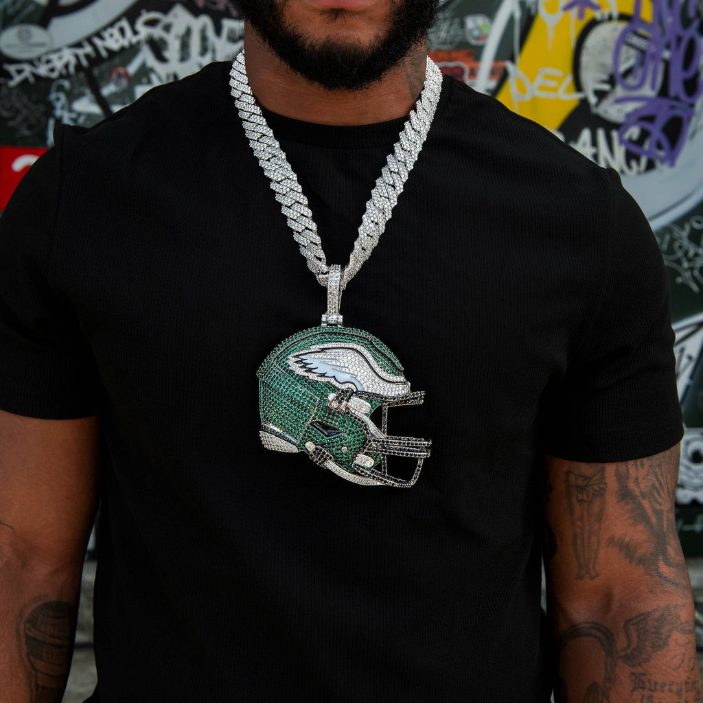 GLD Men Giant Philadelphia Eagles Official NFL Helmet Pendant
