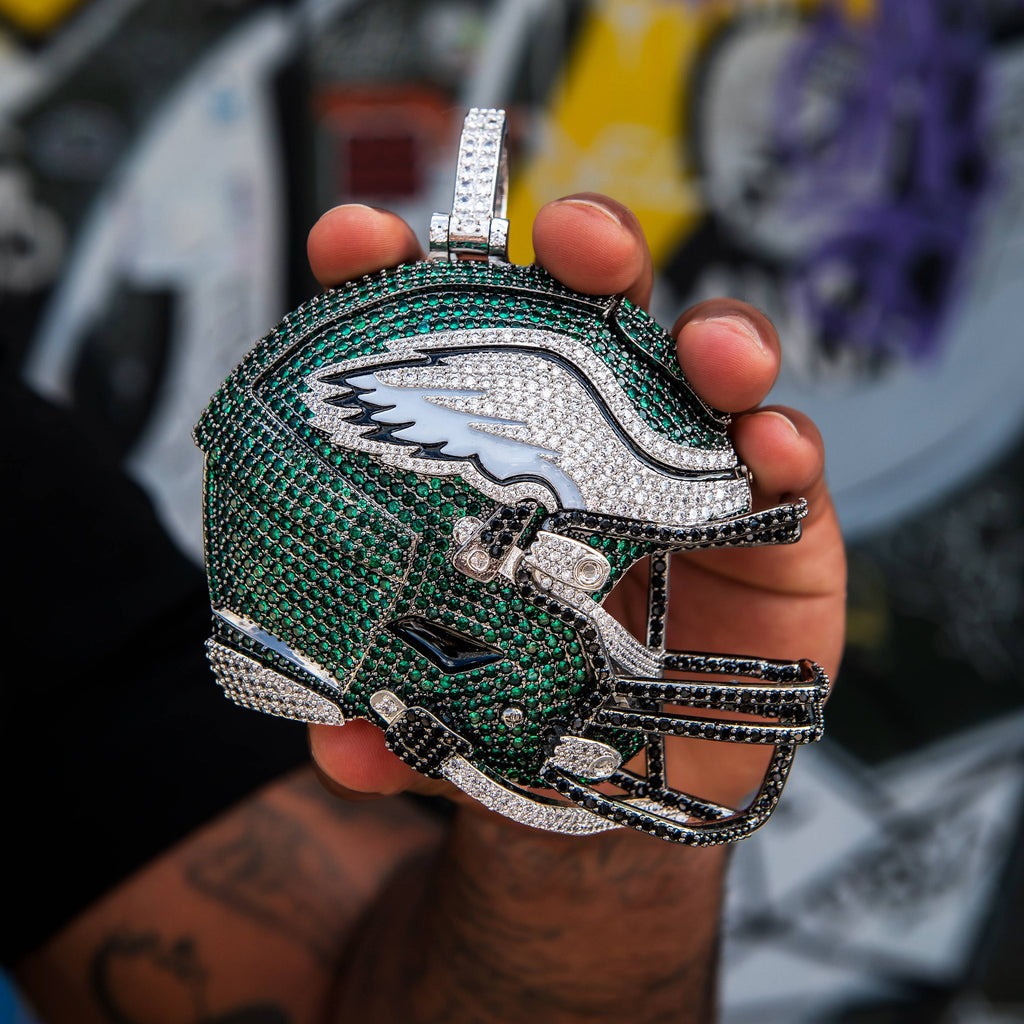 GLD Men Giant Philadelphia Eagles Official NFL Helmet Pendant