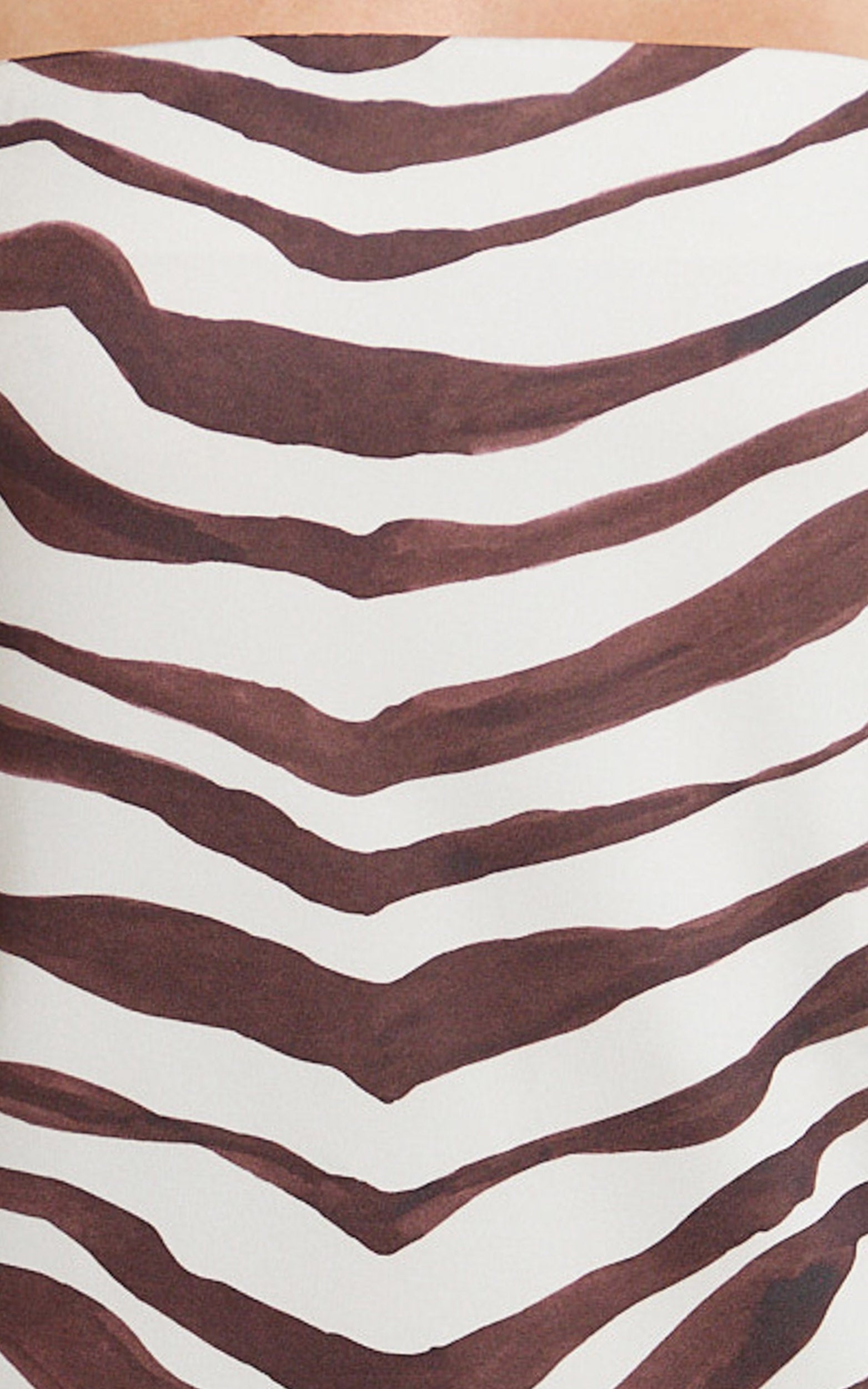 Gwendolyn Mini Dress - Zebra Shift Spaghetti Strap Dress in Choc Zebra