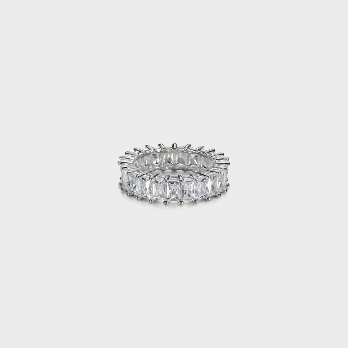 Hatton Labs Baguette Eternity Ring - White