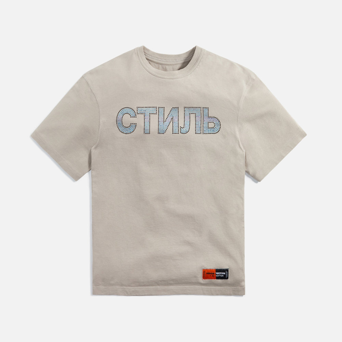 Heron Preston Tee Reg CTNMB - Strass Grey / Cobalt Blue