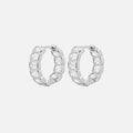 Luv AJ The Bianca Bezel Hoops - Silver
