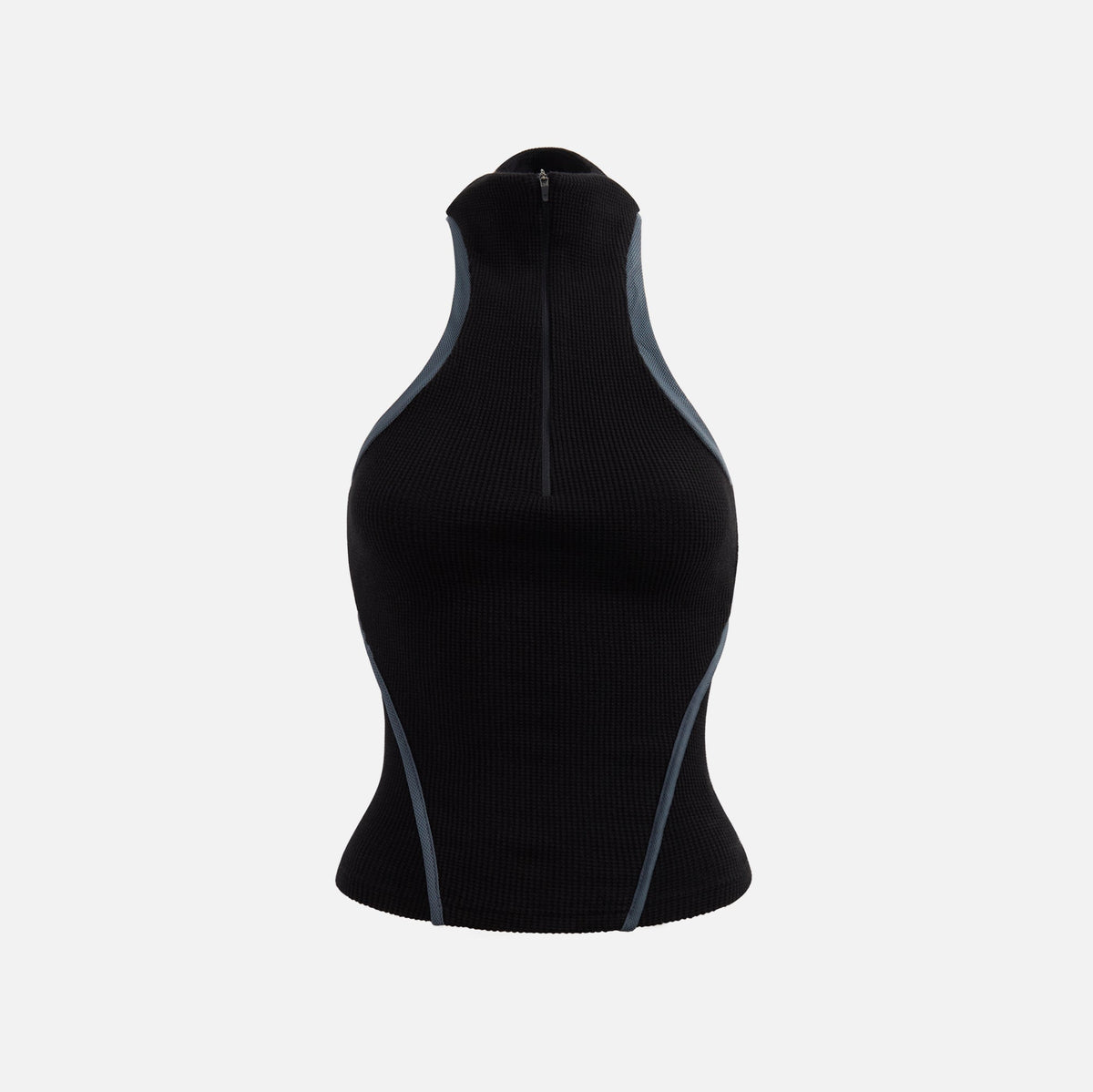 Hyein Seo Half Zip Racerback Top - Black