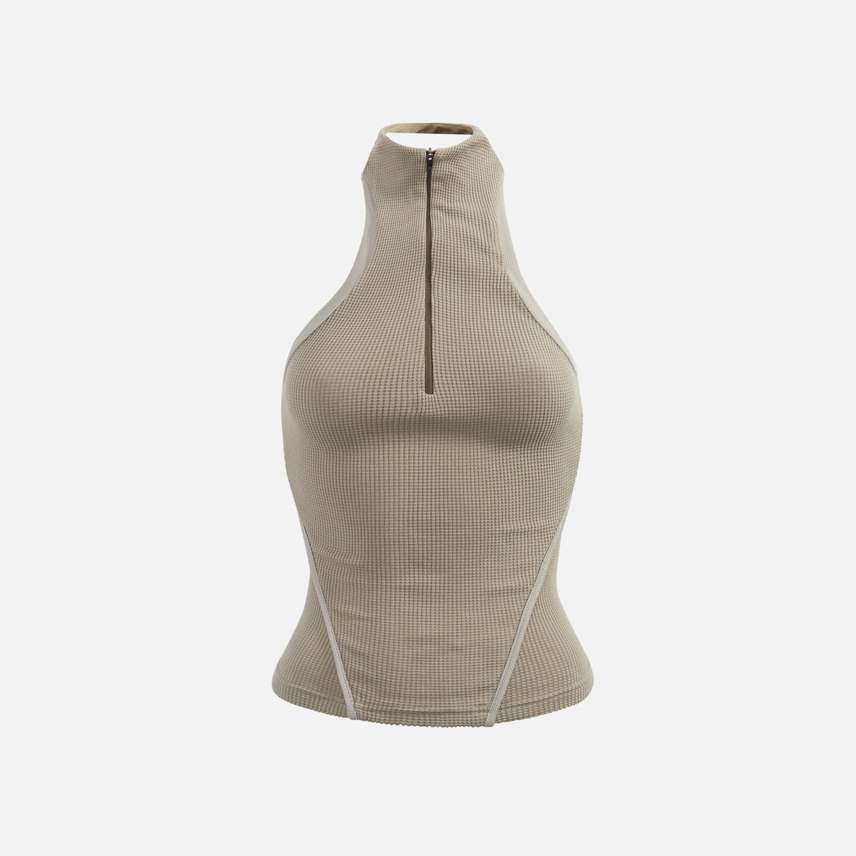 Hyein Seo Half Zip Racerback Top - Foliage Green