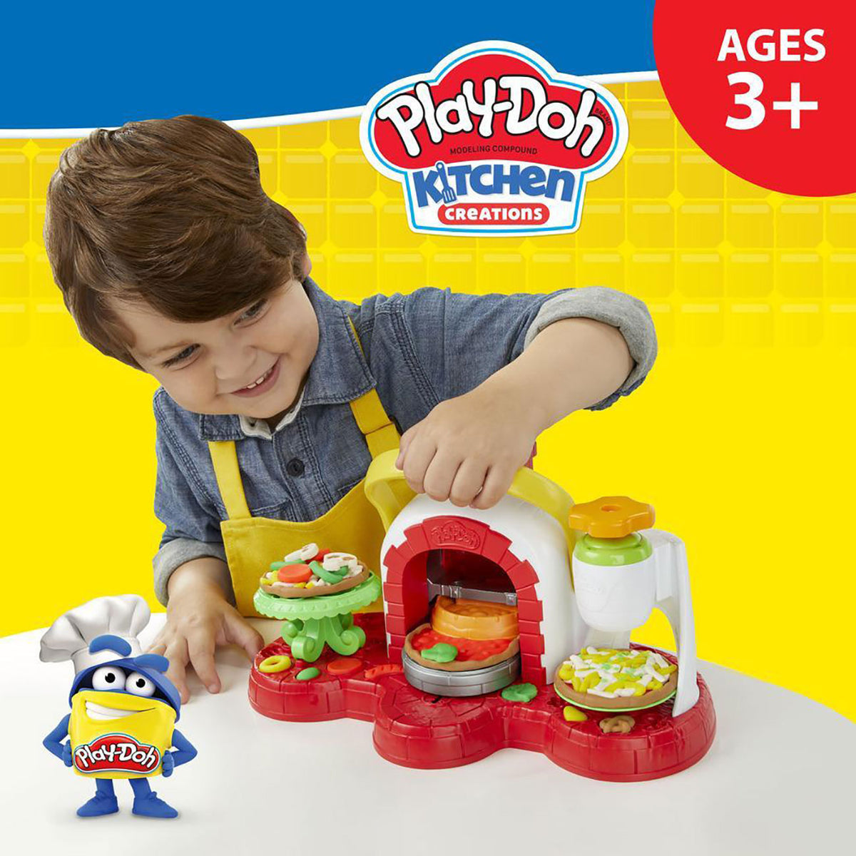 Hasbro Play-Doh Kitchen Creations Stamp 'n Top Pizza Oven Playset - HSBG2921 - image 4