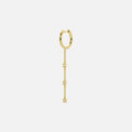 Isa Grutman Single Huggie with Diamond Chain Drop 14K Gold - Yellow Gold
