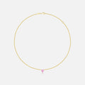Isa Grutman Pink Sapphire Heart Necklace 14K Gold - Yellow Gold