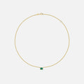 Isa Grutman Emerald Bezel Necklace - Yellow Gold
