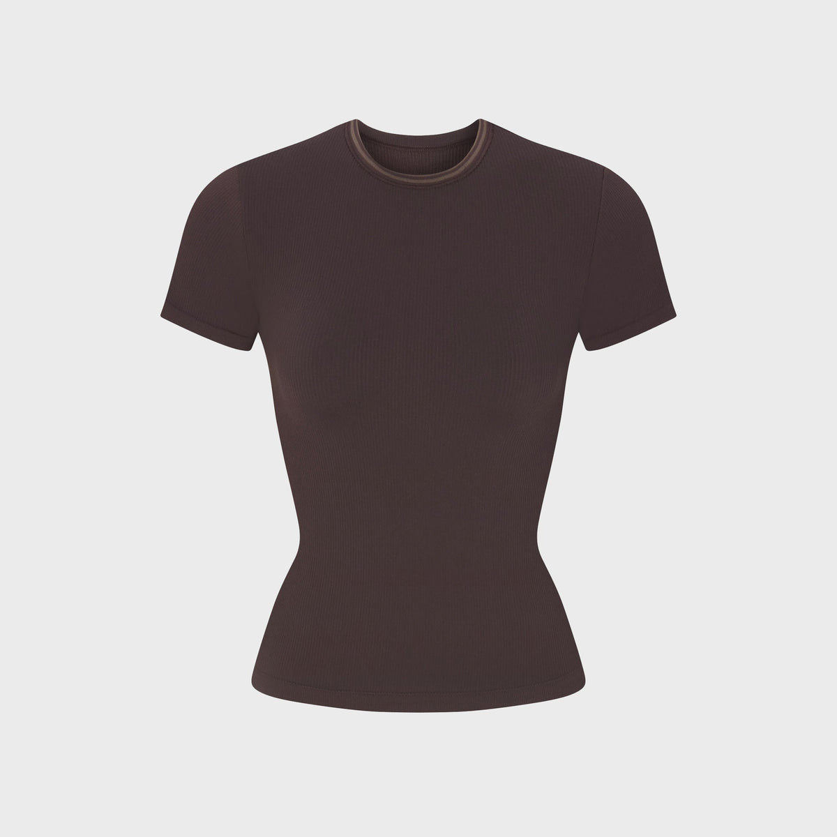 NikeSKIMS Ribbed Seamless Short Sleeve Top - Phoenix / Truffle