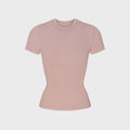 NikeSKIMS Ribbed Seamless Short Sleeve Top - Himalayan / Ecru