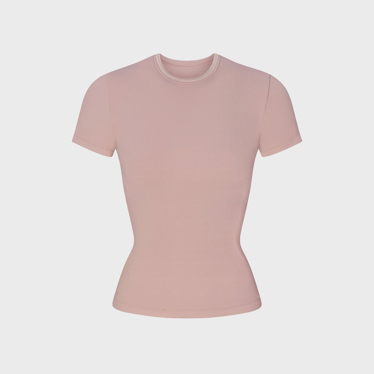 NikeSKIMS Ribbed Seamless Short Sleeve Top - Himalayan / Ecru