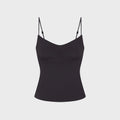 NikeSKIMS Matte Shirred Tank Top - Obsidian
