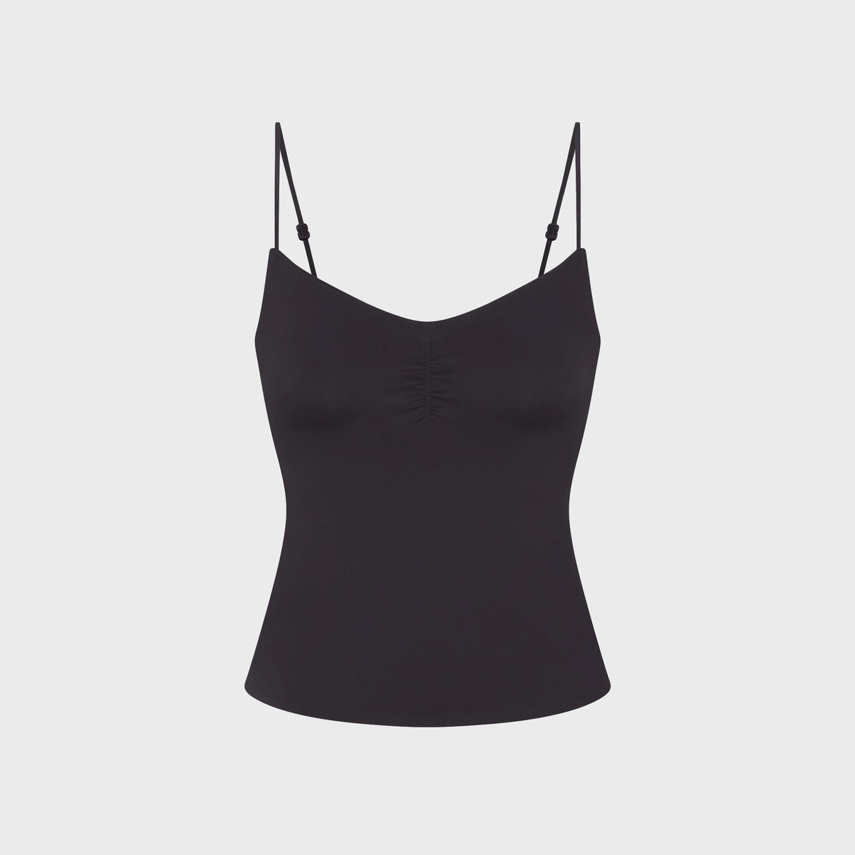 NikeSKIMS Matte Shirred Tank Top - Obsidian