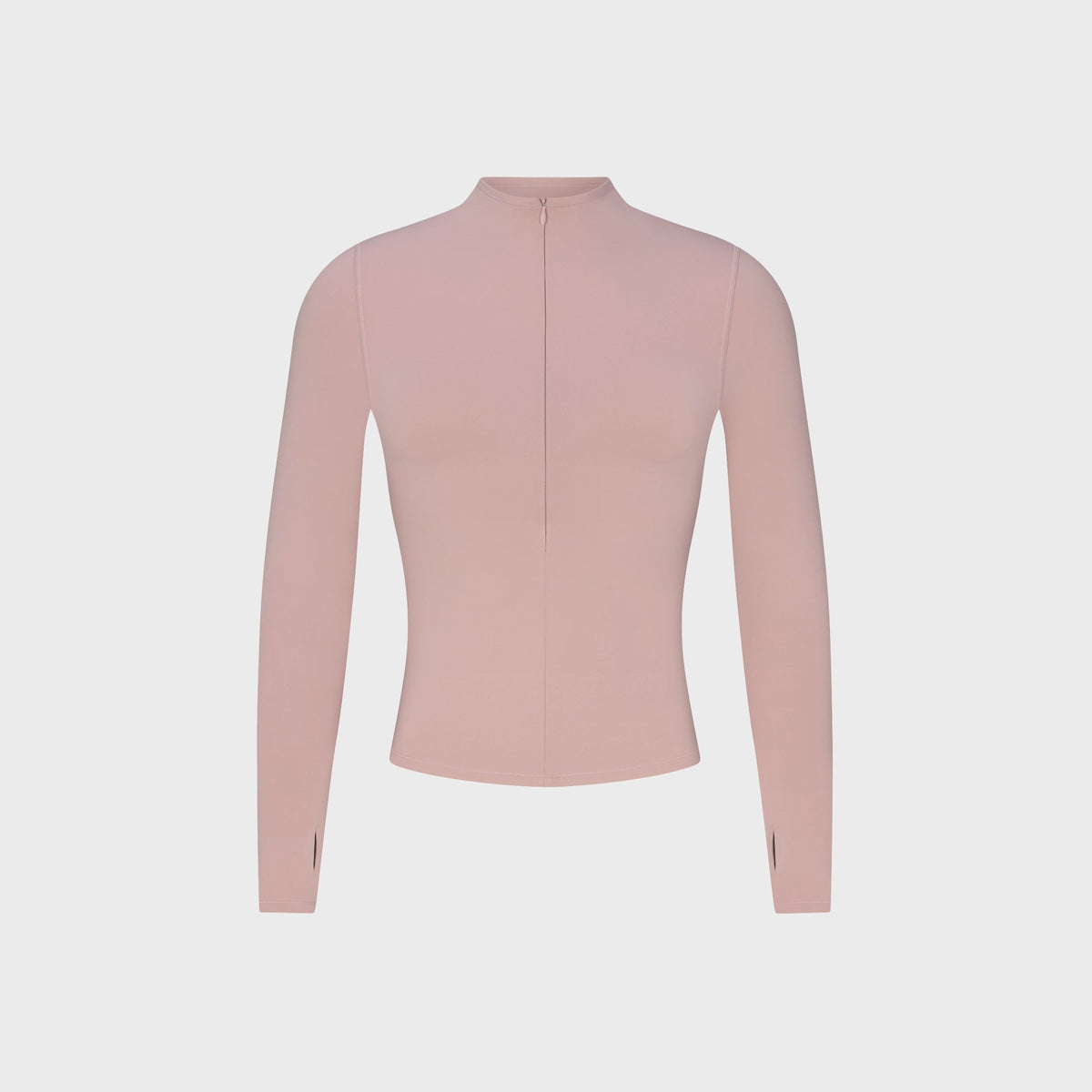 NikeSKIMS Matte Half-Zip Mock-Neck Long Sleeve Top - Himalayan