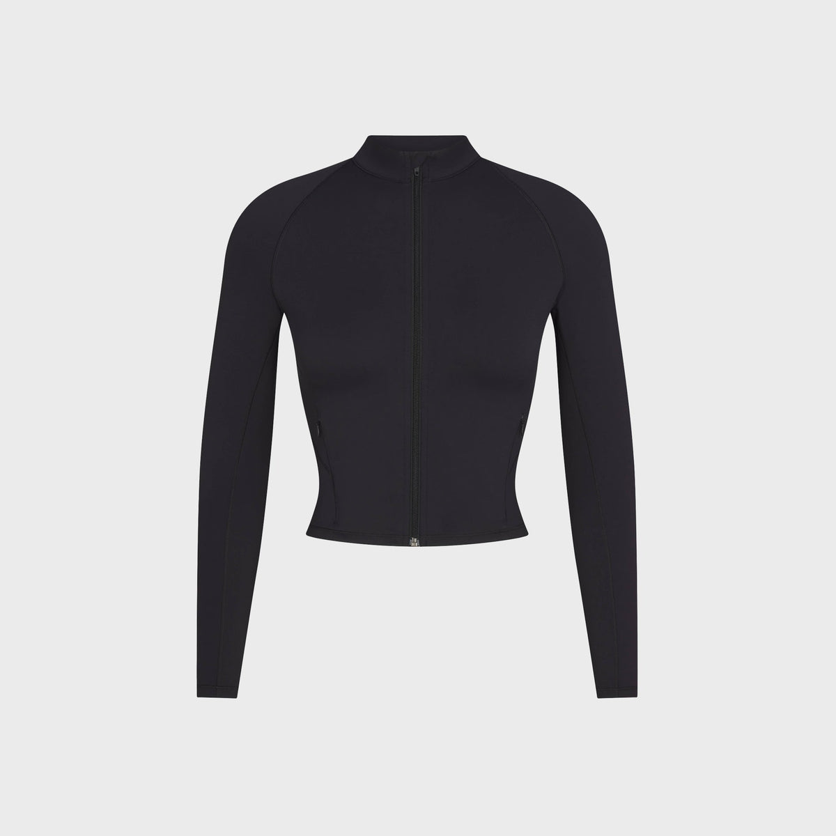 NikeSKIMS Matte Mock Neck Full-Zip Jacket - Obsidian