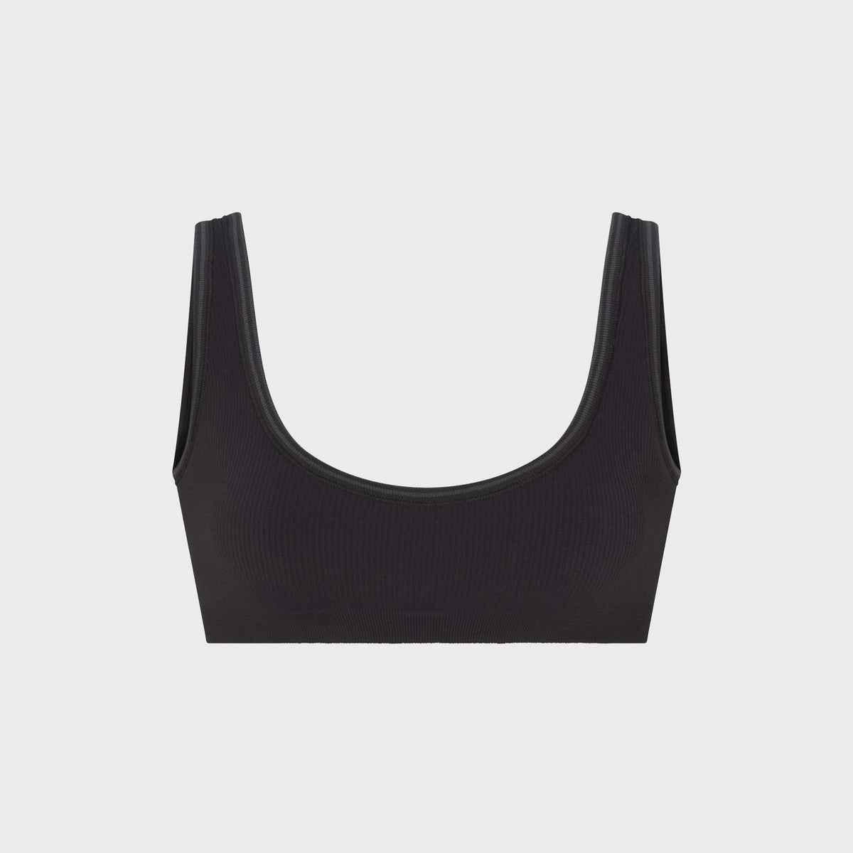 NikeSKIMS Ribbed Seamless Micro-Scoop Bra - Obsidian / Armor