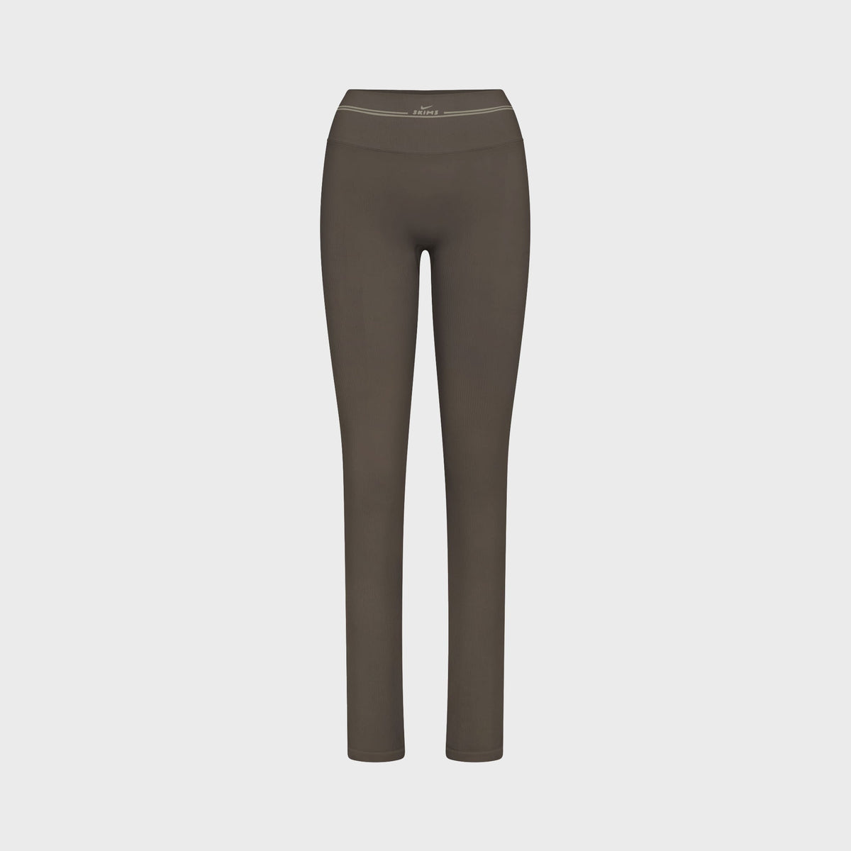 NikeSKIMS Ribbed Seamless Straight Leggings - Oak Moss / Dune